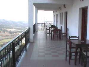 The terrace at ground level  